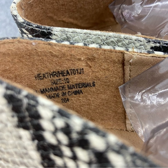 Madden Girl Leather Snakeskin Pointed Toe Slip On Loafers Women’s Size 10 - Picture 4 of 7